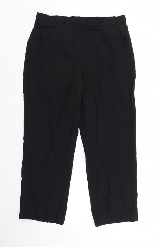 Womens UK Size 14 BHS Regular Fit  Black Trousers