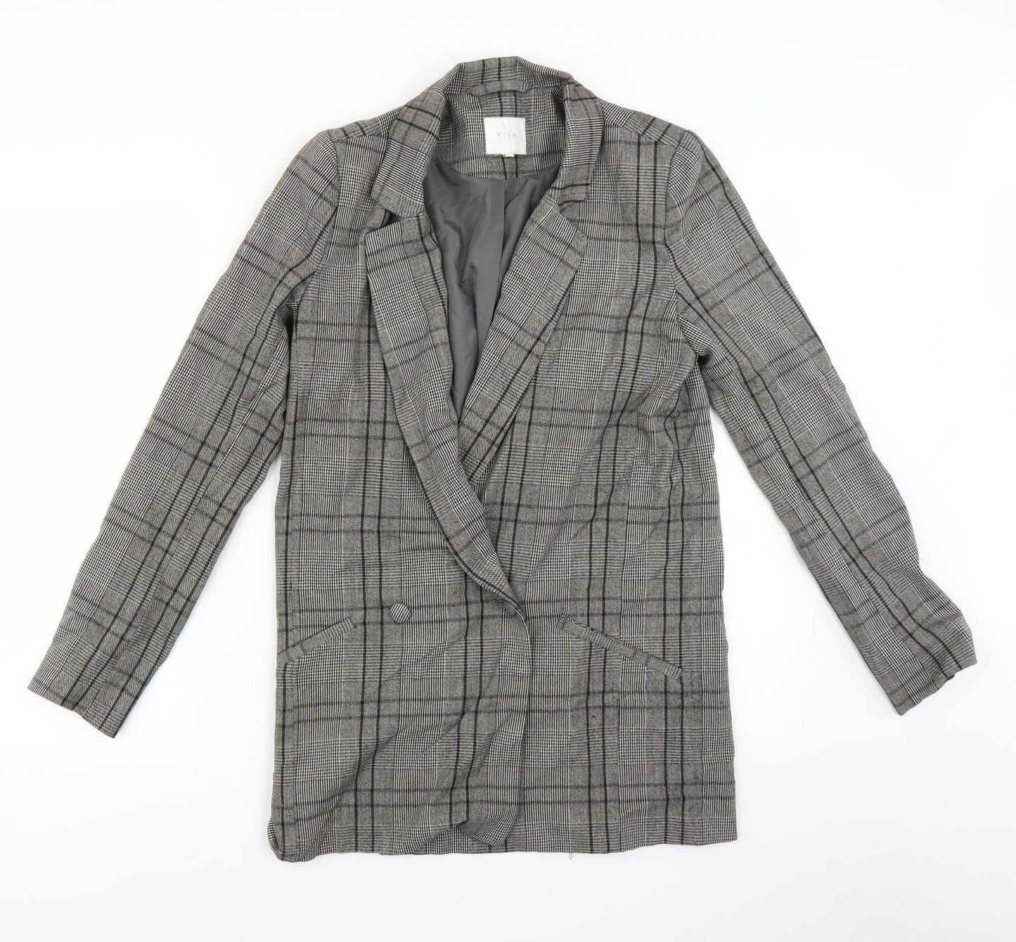Womens UK Size XS VILA Regular Grey Suit Jacket