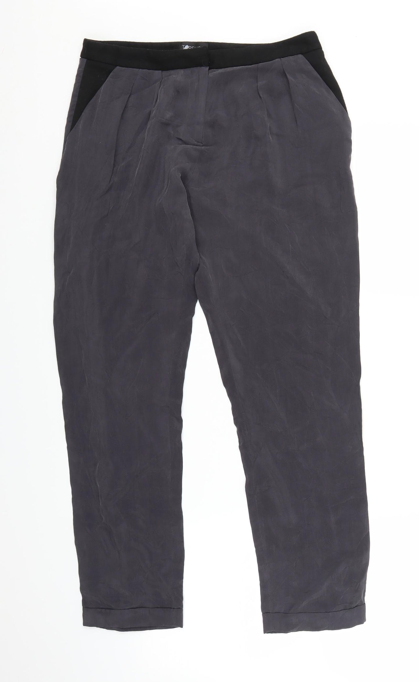 Womens UK Size 12 Topshop Regular Fit  Grey Trousers