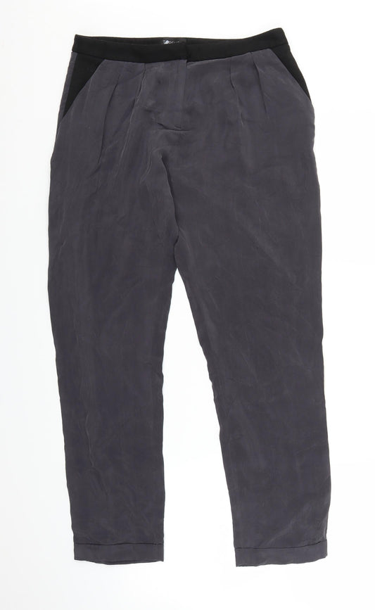 Womens UK Size 12 Topshop Regular Fit  Grey Trousers