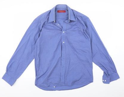 Mens UK Collar Size 15 Littlewoods Smart Blue  Dress Shirt