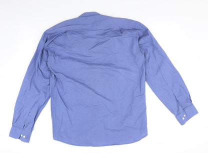 Mens UK Collar Size 15 Littlewoods Smart Blue  Dress Shirt