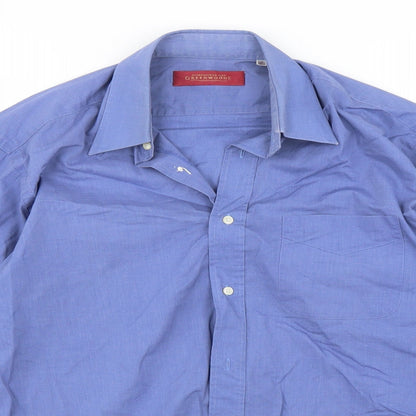 Mens UK Collar Size 15 Littlewoods Smart Blue  Dress Shirt