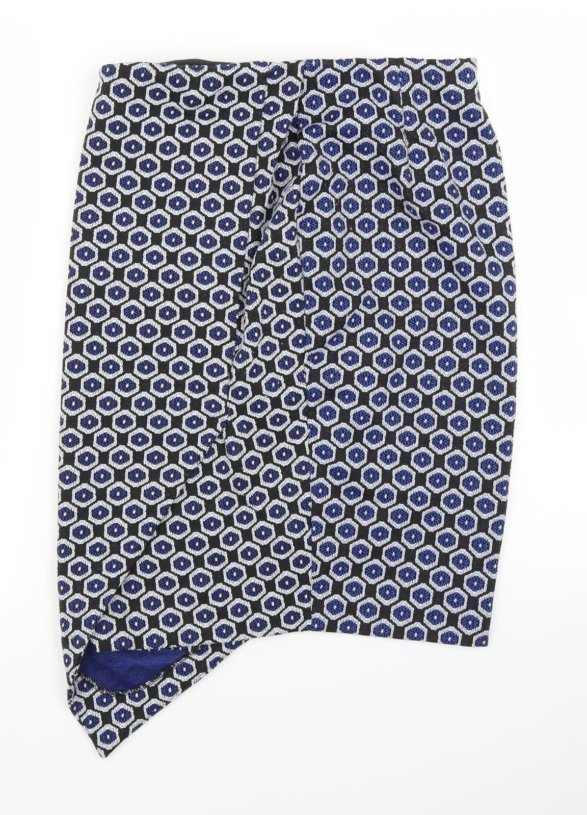 Marks and Spencer Womens Black Geometric  Straight & Pencil Skirt Size 12