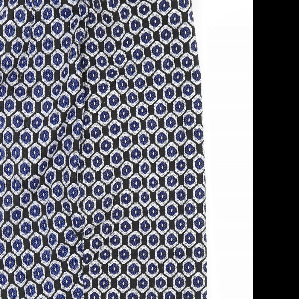 Marks and Spencer Womens Black Geometric  Straight & Pencil Skirt Size 12