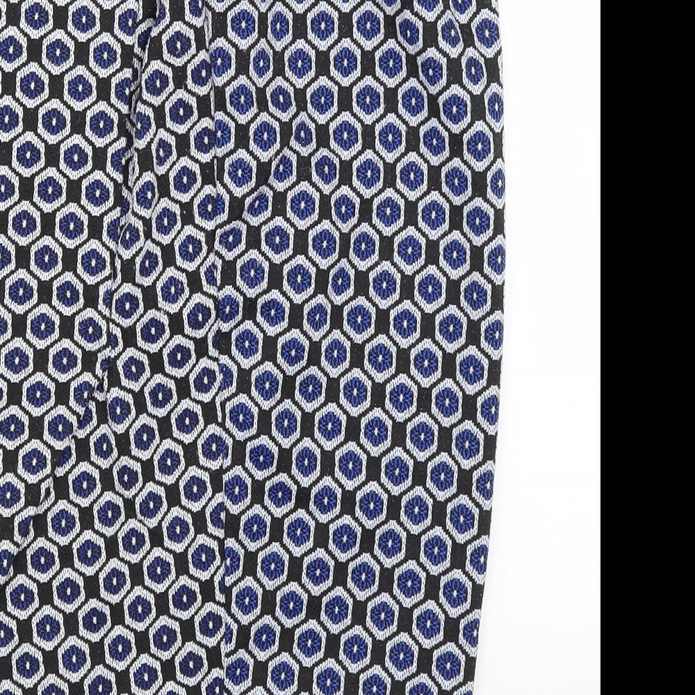 Marks and Spencer Womens Black Geometric  Straight & Pencil Skirt Size 12