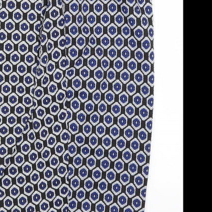 Marks and Spencer Womens Black Geometric  Straight & Pencil Skirt Size 12