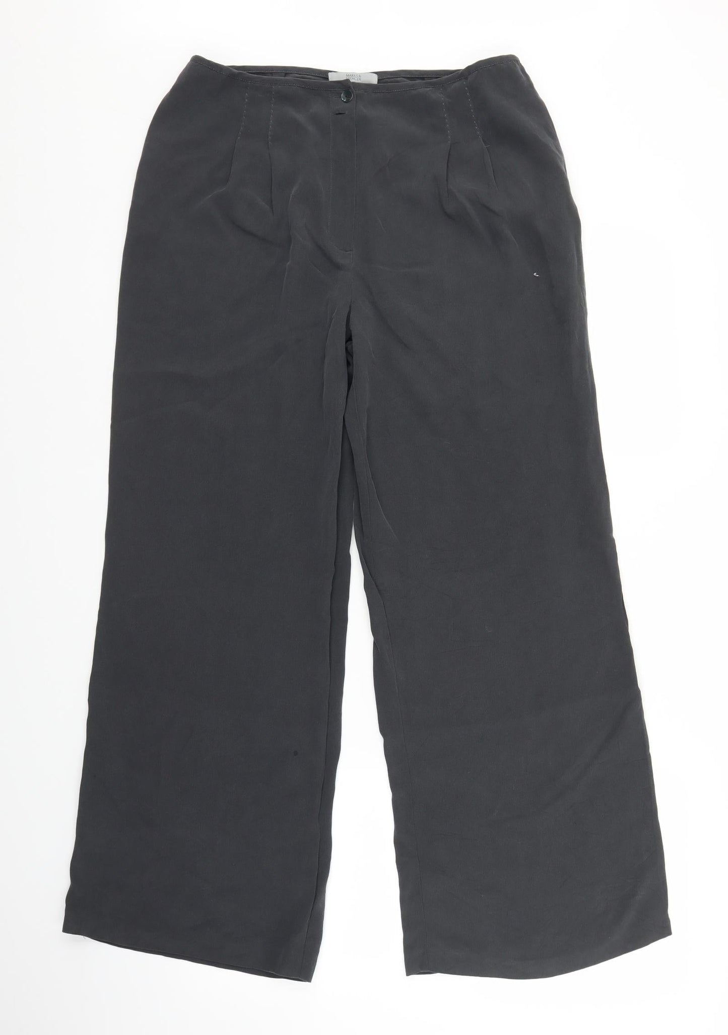 Womens UK Size 12 Marks and Spencer Regular Fit  Grey Trousers
