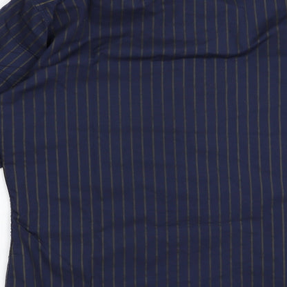 Topman Mens Blue Striped   Button-Up Size S