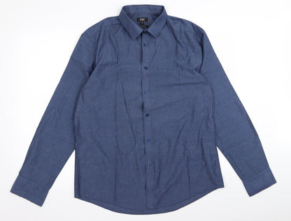 F&F Mens Blue    Button-Up Size 15