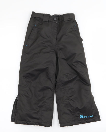 edge Boys Black  Ramie  Trousers Size 3 Years