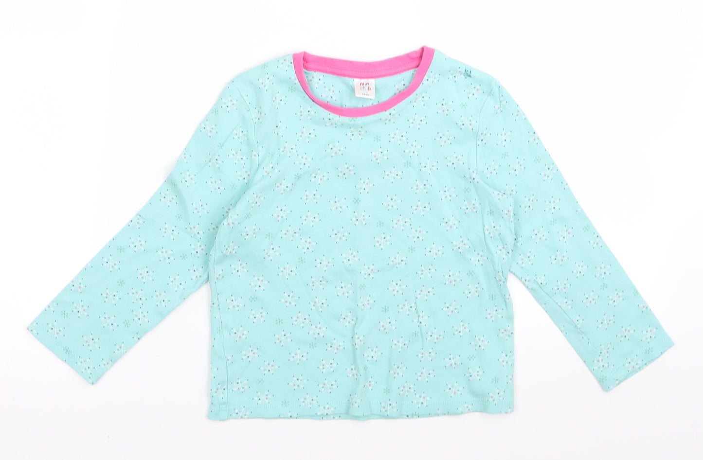 Mini Club Girls Blue   Basic T-Shirt Size 5 Years  - snowflake