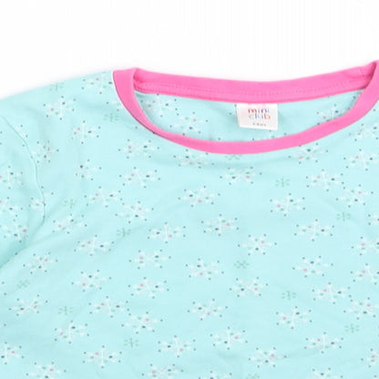 Mini Club Girls Blue   Basic T-Shirt Size 5 Years  - snowflake