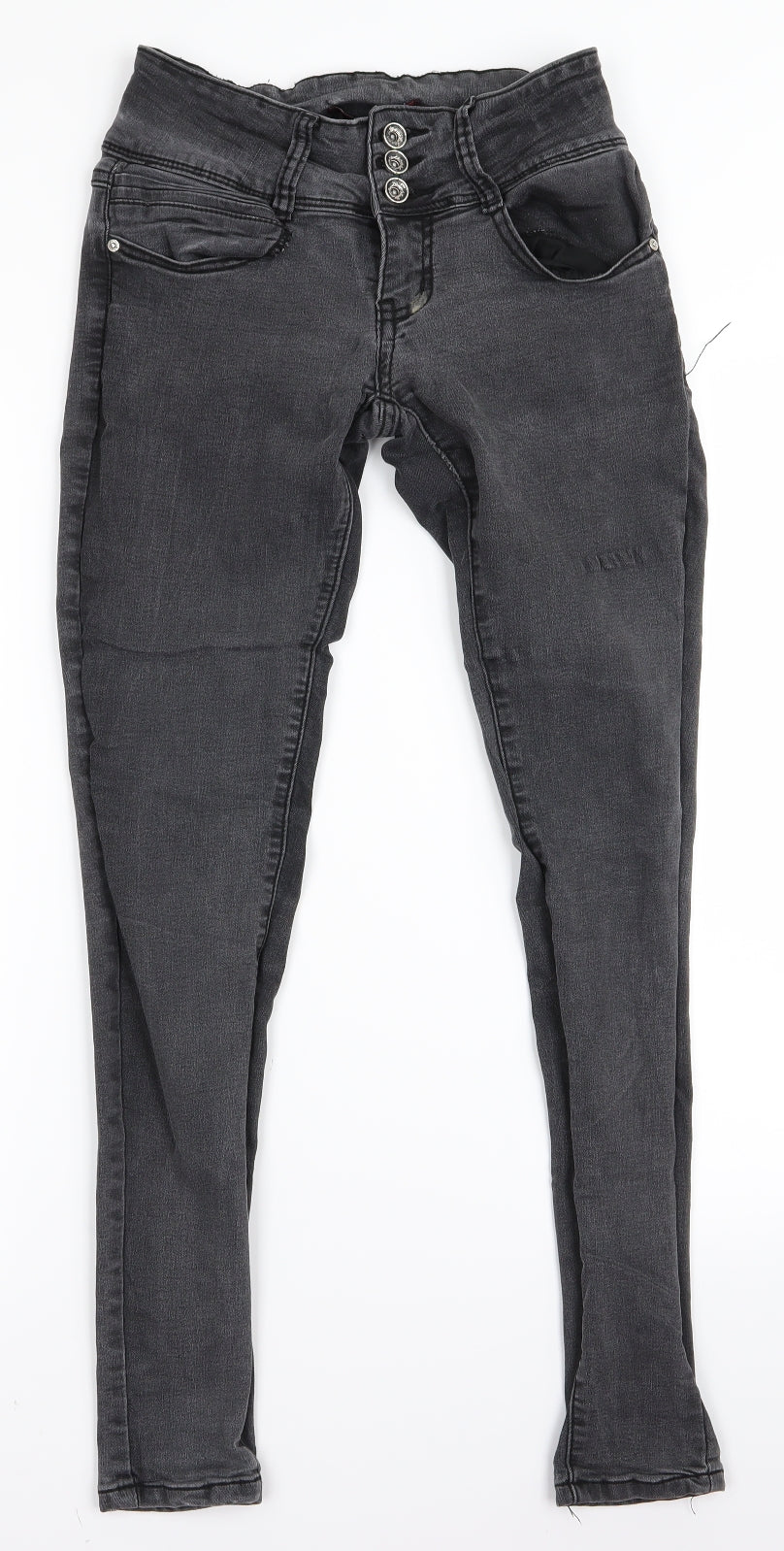 ZANKU Womens Grey   Skinny Jeans Size S L28 in