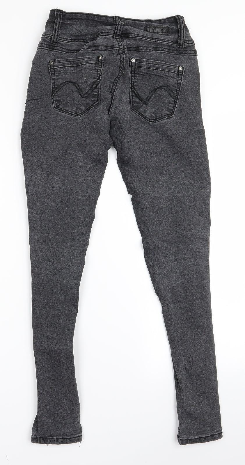 ZANKU Womens Grey   Skinny Jeans Size S L28 in