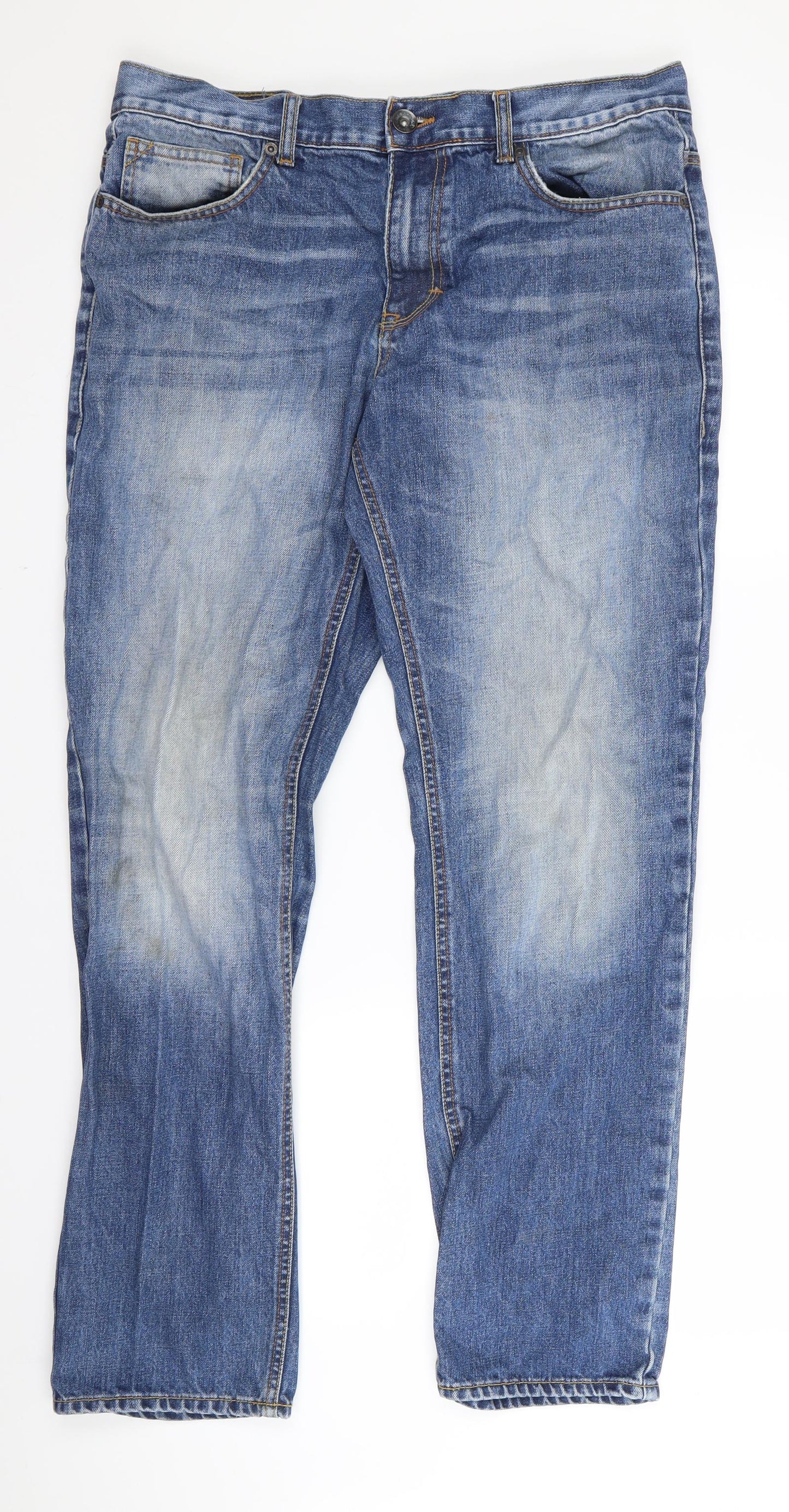 Womens UK Size 32 Preworn Regular Fit Bootcut Blue Jeans