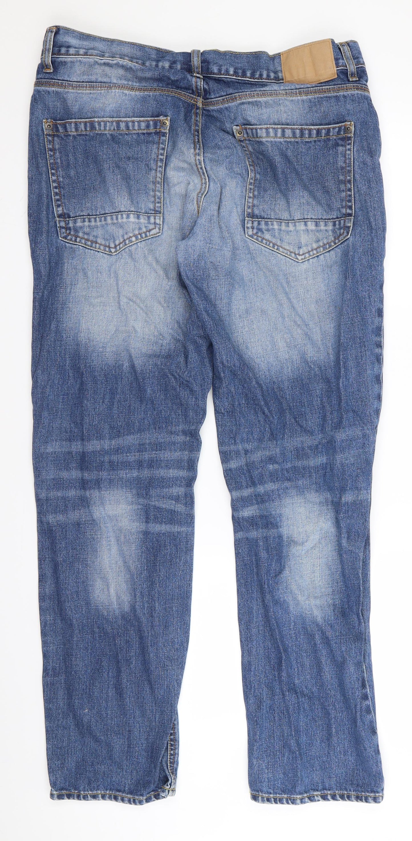 Womens UK Size 32 Preworn Regular Fit Bootcut Blue Jeans