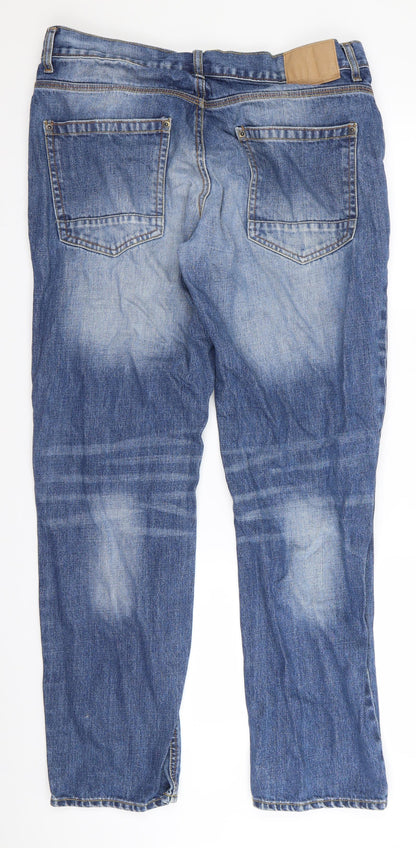 Womens UK Size 32 Preworn Regular Fit Bootcut Blue Jeans