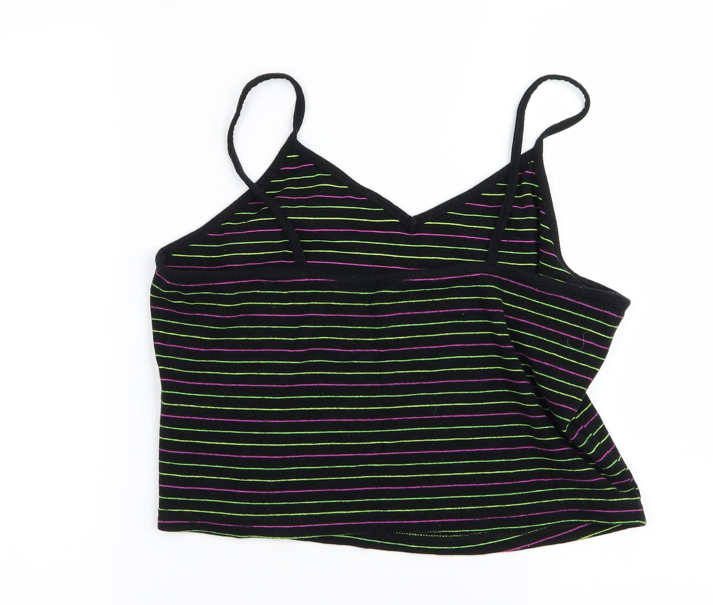 Womens UK Size L Preworn Green Cropped Tank