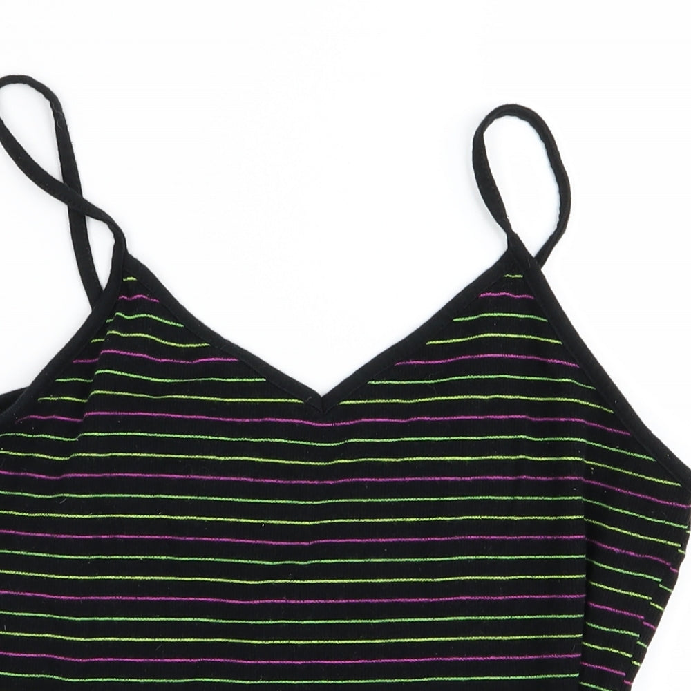 Womens UK Size L Preworn Green Cropped Tank