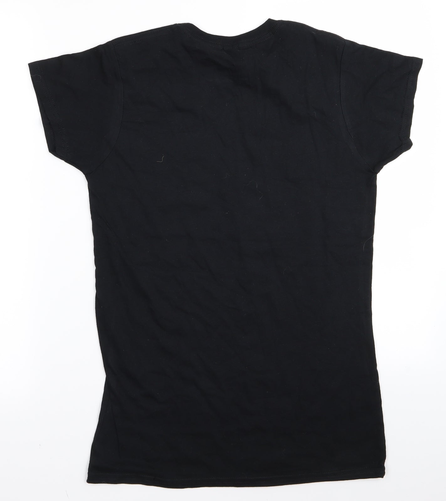 Womens UK Size L Gildan Blue Basic T-Shirt