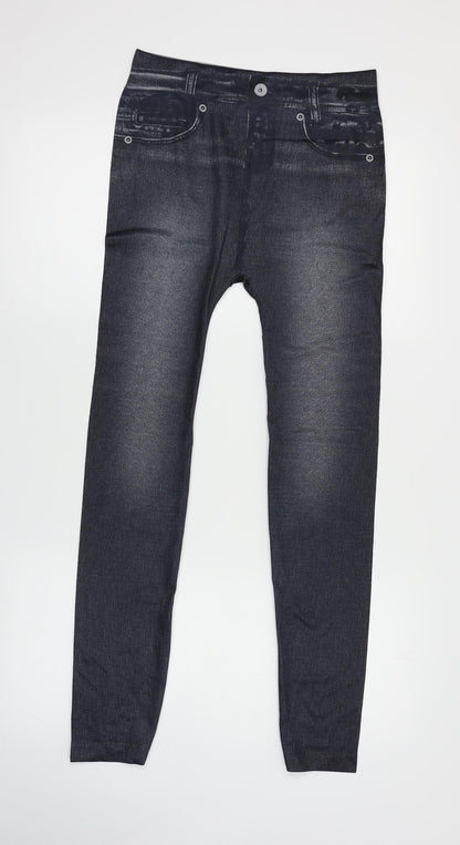 Womens UK Size 8 Preworn  Jegging Black Leggings