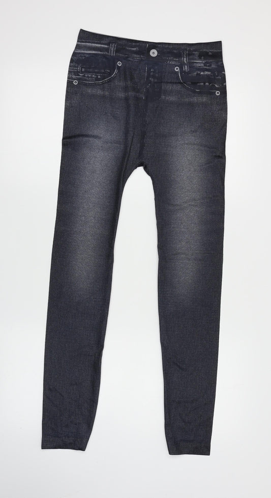 Womens UK Size 8 Preworn  Jegging Black Leggings