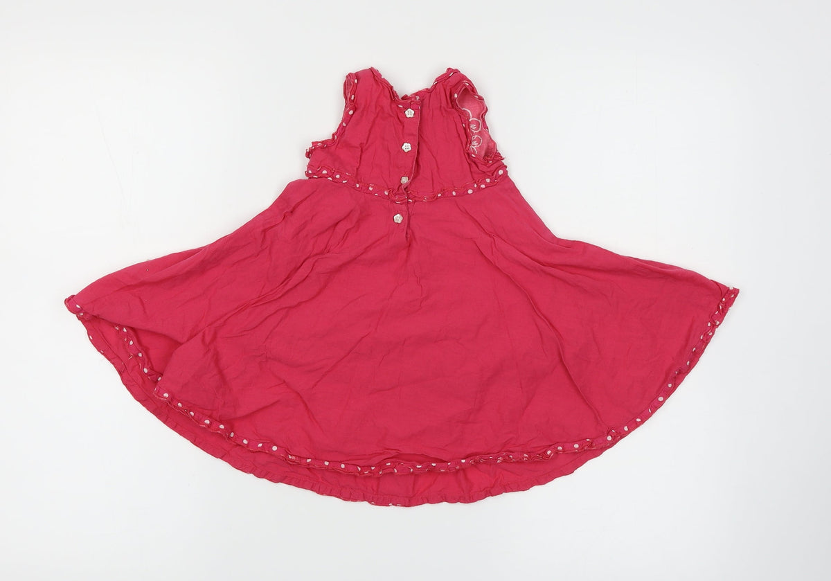 Back view of Primark Pink Floral Fit & Flare, size 9-12, Months