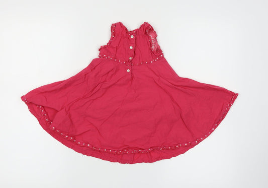 Primark  Pink Floral  Fit & Flare  Size 9-12 Months