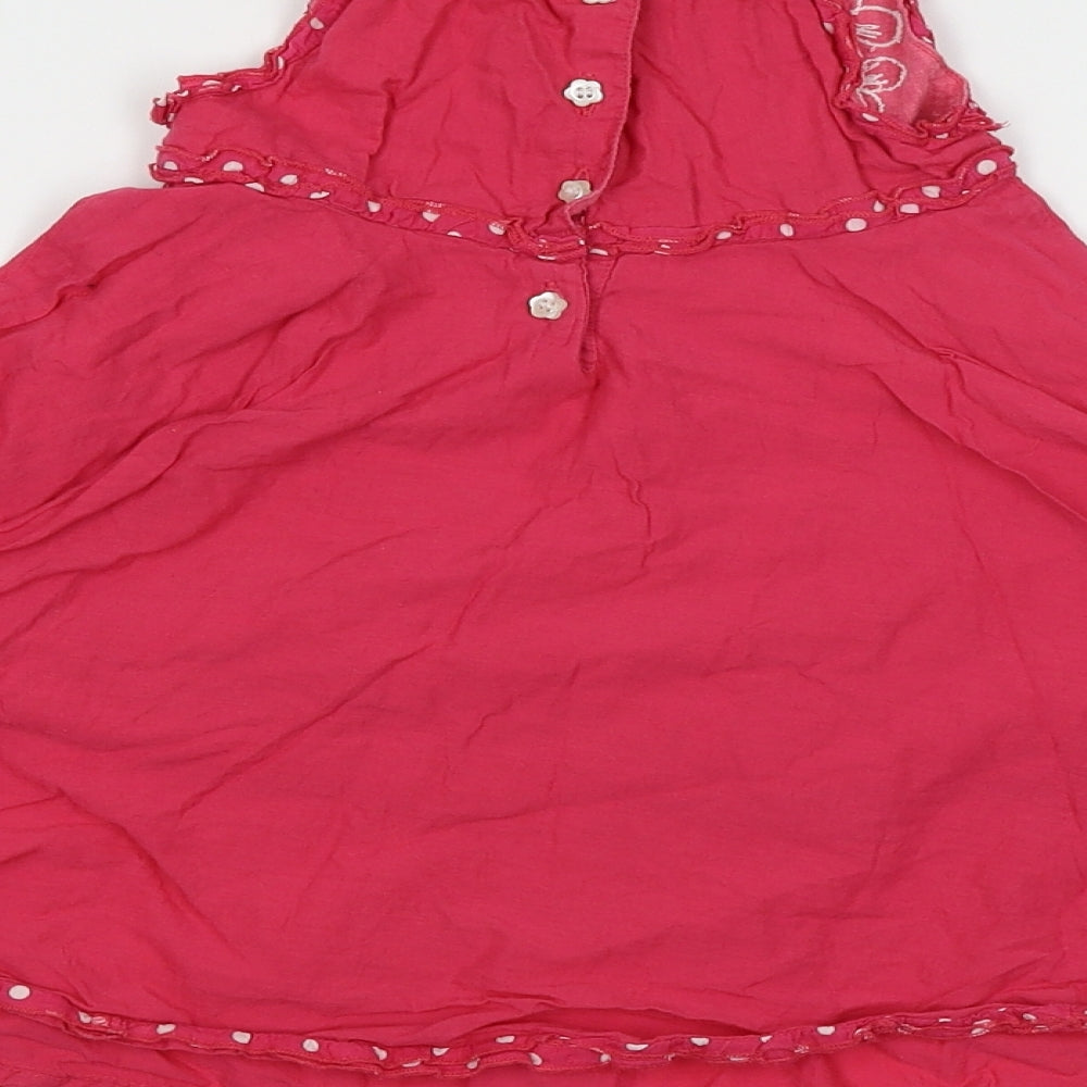 Brand and care label for Primark Pink Floral Fit & Flare, size 9-12, Months