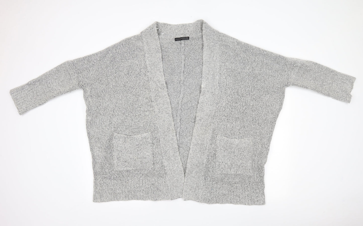 Primark Womens Grey  Knit Cardigan Jumper Size S