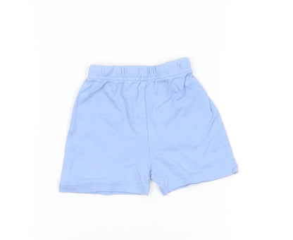 George  Blue  Felt Track Pants Leggings Size 3-6 Months