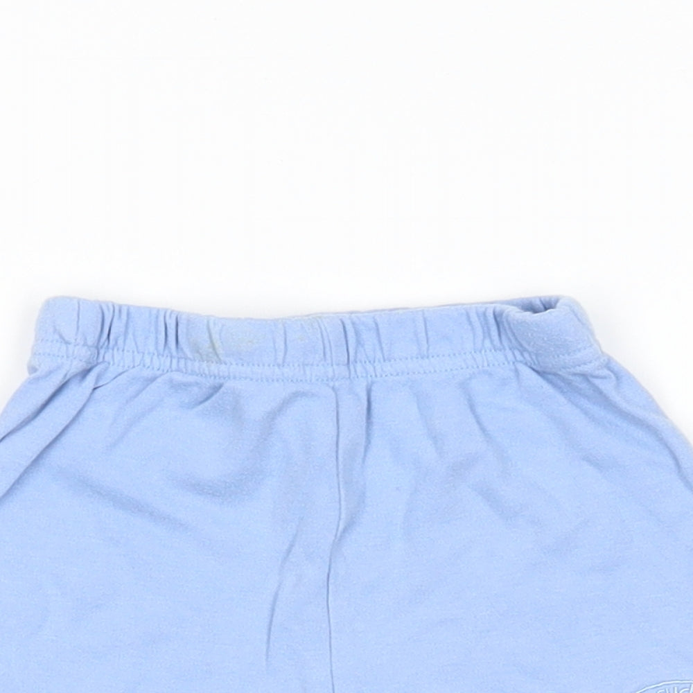 George  Blue  Felt Track Pants Leggings Size 3-6 Months