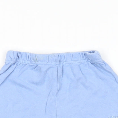 George  Blue  Felt Track Pants Leggings Size 3-6 Months