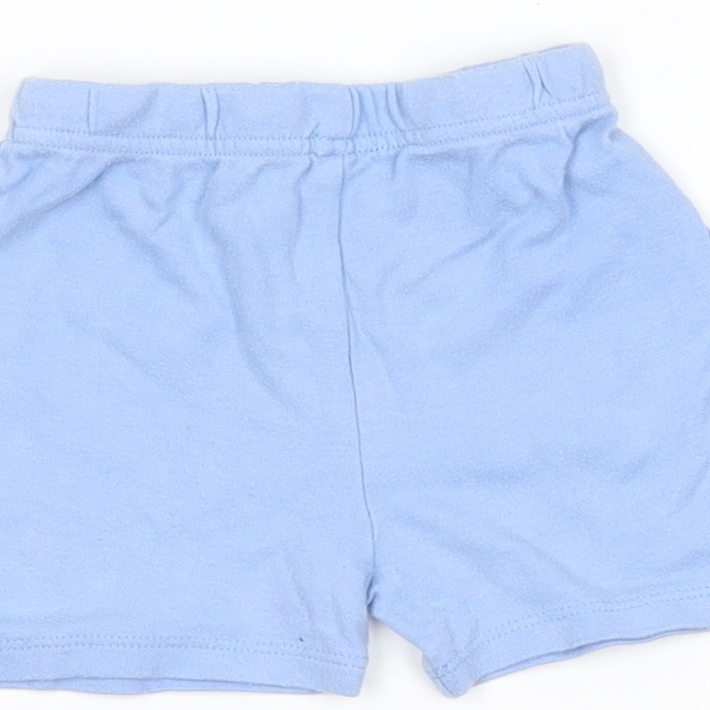 George  Blue  Felt Track Pants Leggings Size 3-6 Months