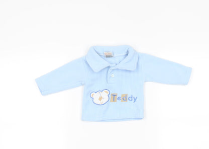 Teddy Collection  Blue  Fleece Pullover Casual Size 0-3 Months  - Teddy
