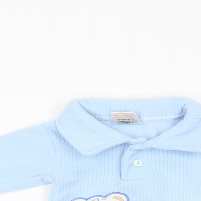 Teddy Collection  Blue  Fleece Pullover Casual Size 0-3 Months  - Teddy