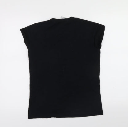 Primark Girls Black   Pullover T-Shirt Size 2XS  - emoji