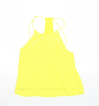 Womens UK Size 34 H&M Yellow Basic Blouse