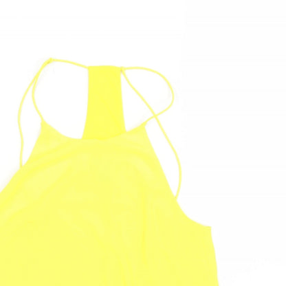 Womens UK Size 34 H&M Yellow Basic Blouse