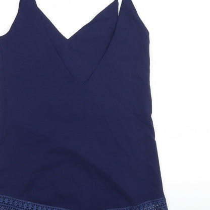 Womens UK Size 8 Club L Blue Basic Blouse