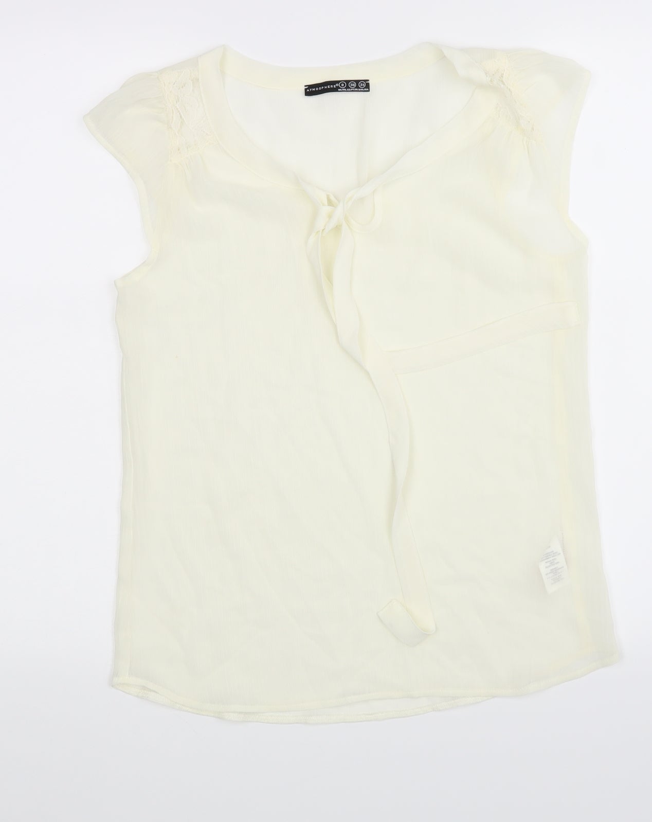 Womens UK Size 8 Atmosphere Beige Basic Blouse