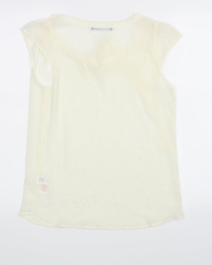 Womens UK Size 8 Atmosphere Beige Basic Blouse