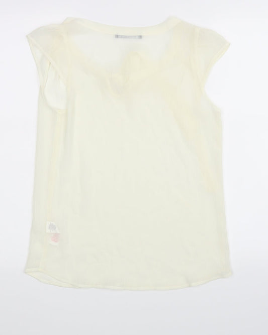 Womens UK Size 8 Atmosphere Beige Basic Blouse