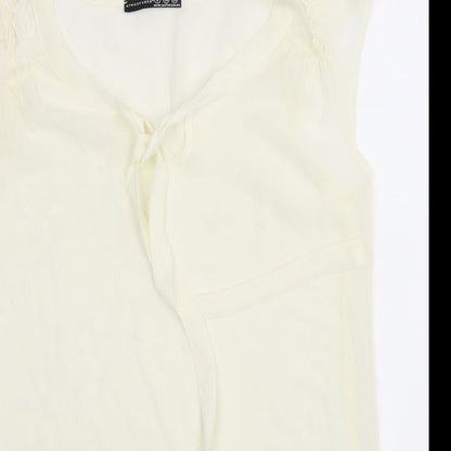 Womens UK Size 8 Atmosphere Beige Basic Blouse