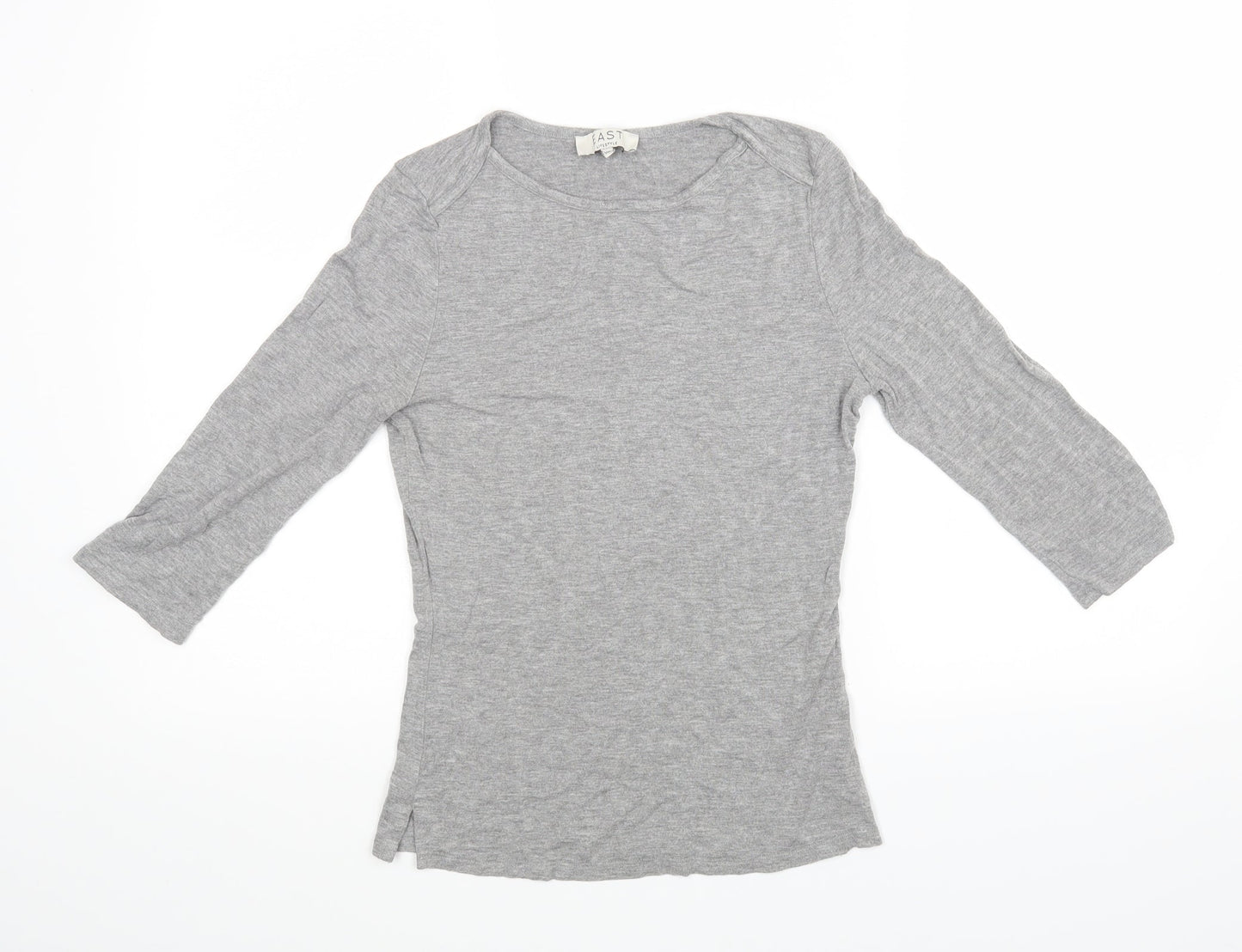 EAST Womens Grey Houndstooth  Basic Blouse Size XS