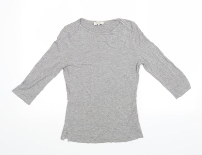 EAST Womens Grey Houndstooth  Basic Blouse Size XS