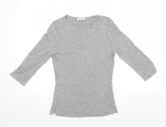 EAST Womens Grey Houndstooth  Basic Blouse Size XS