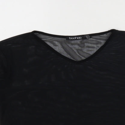 Boohoo Womens Black   Basic Blouse Size 8