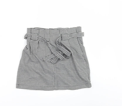 Primark Womens Black Check  Mini Skirt Size 10
